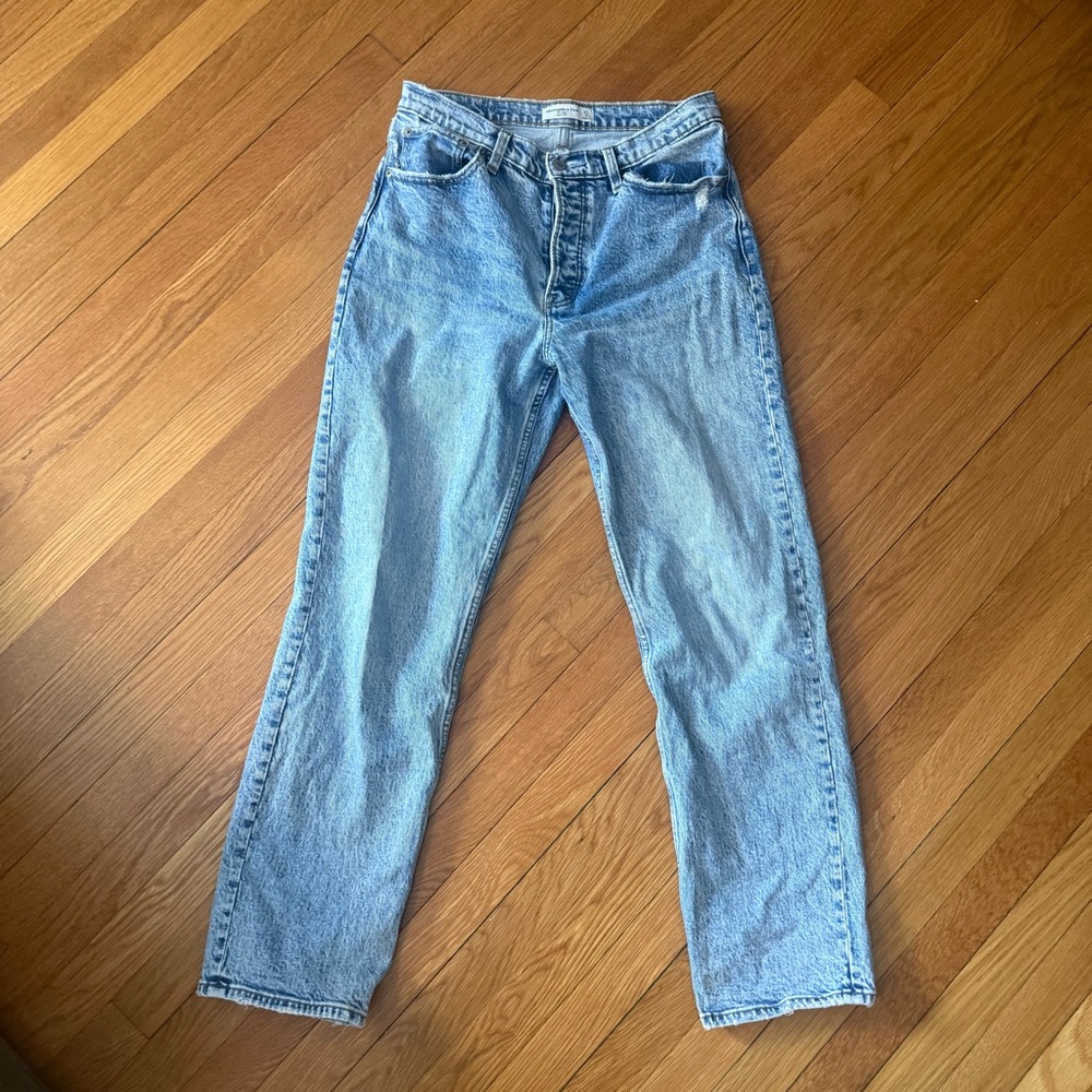 Abercrombie Light Wash Dad Jeans